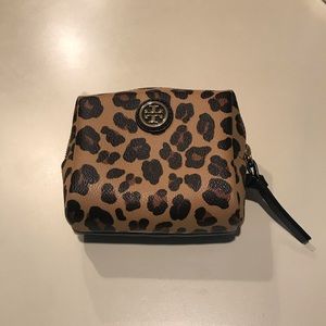 Tory Burch Leopard Cosmetic Case